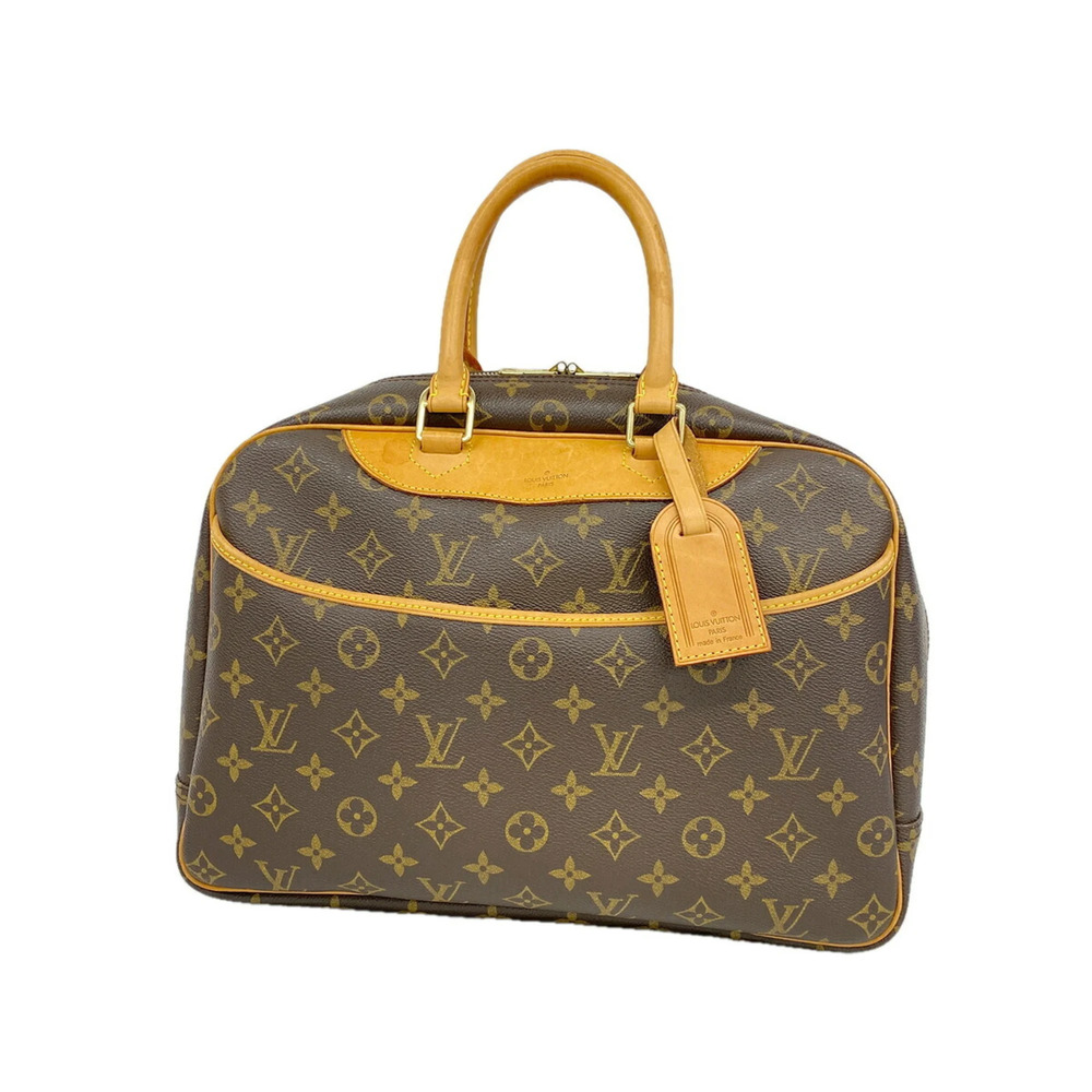 Louis Vuitton Monogram Deauville Handbag M47270 Brown Women's